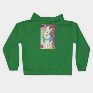 Easter Bunny drawing Kids Hoodie